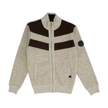Beige Color Block Jacket