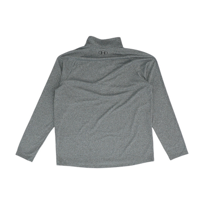 Gray Solid 1/4 Zip Pullover
