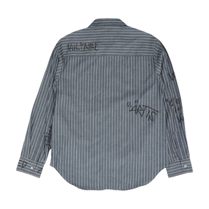Gray Striped Button Down