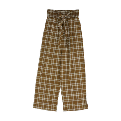 Brown Plaid Pants
