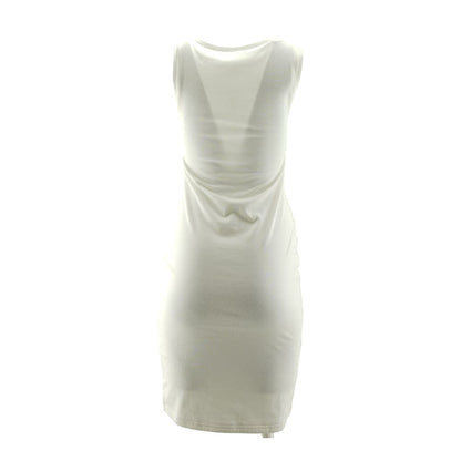 White Solid Mini Dress