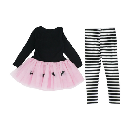 Black Graphic Long Sleeve Set