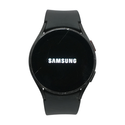 40mm Galaxy Watch4 Silver Smartwatch Black Band S/M