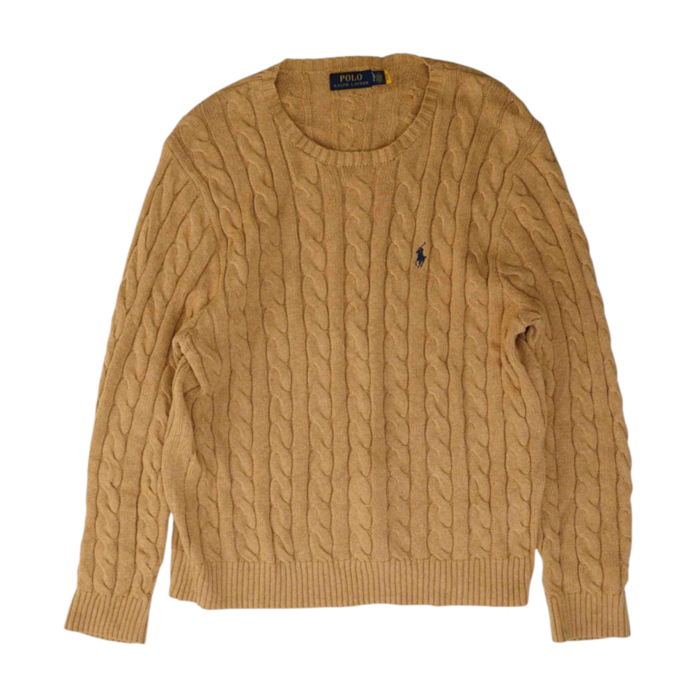 Tan Solid Pullover Sweater