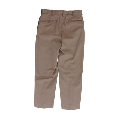 Brown Solid Dress Pants