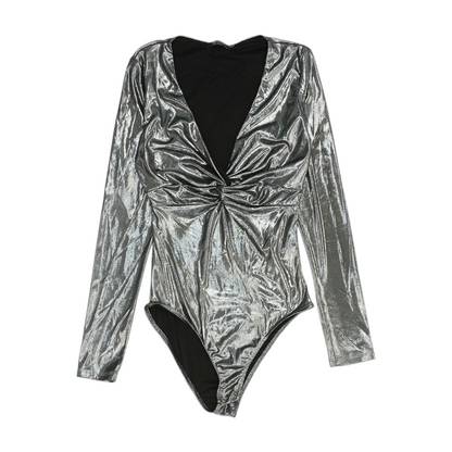 Silver Bodysuit Blouse