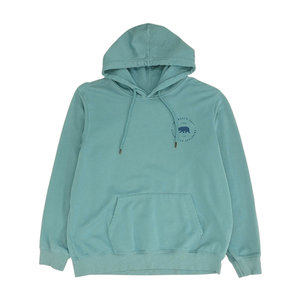 Blue Solid Hoodie Pullover