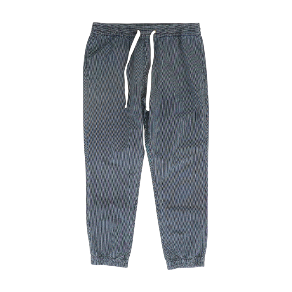 Navy Striped Regular Pants