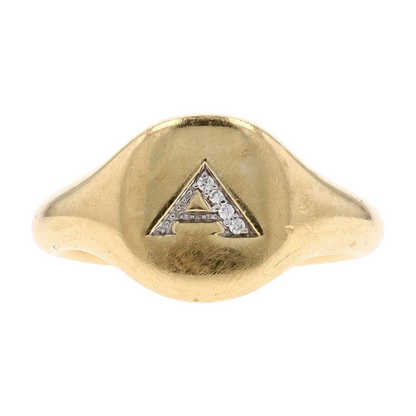 18K Yellow Gold Diamond Band Ring