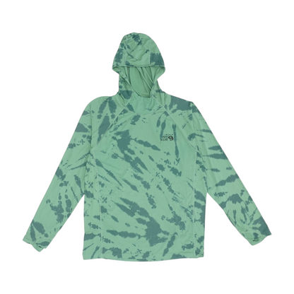 Green Tie-Dye Hoodie Pullover