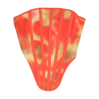 Coral Tie-Dye Cropped Blouse