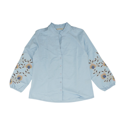 Blue Petite Button Down