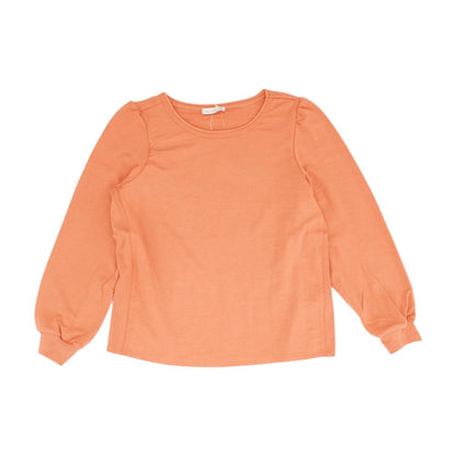 Orange Solid Sweatshirt