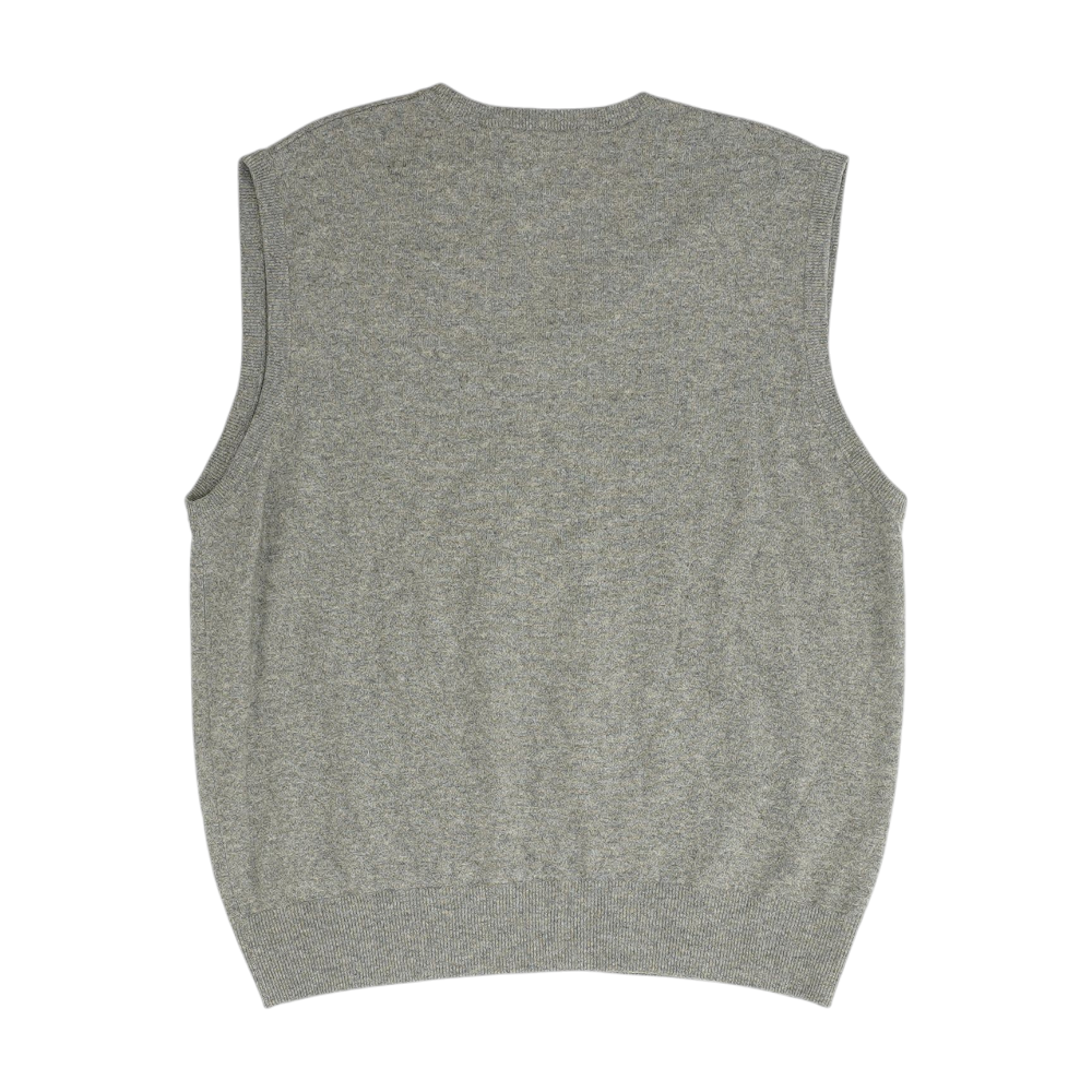 Gray Solid Vest Sweater