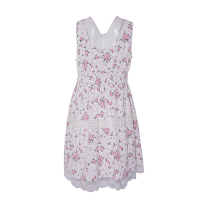 White Floral Mini Dress
