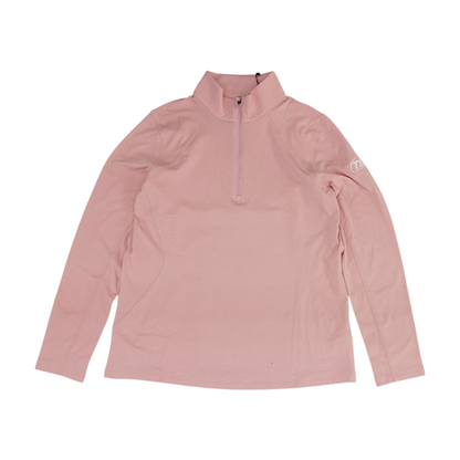 Pink Solid 1/4 Zip Pullover