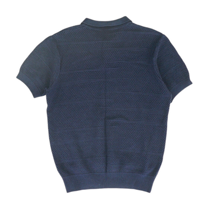 Navy Solid Short Sleeve Polo