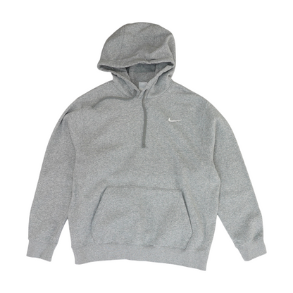 Gray Solid Hoodie Pullover