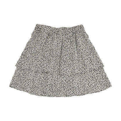 Black Floral Mini Skirt