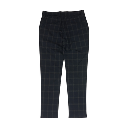 Navy Plaid Regular Pants