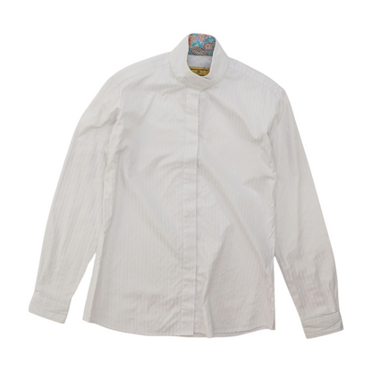 Women's White Striped Equestrian Apparel