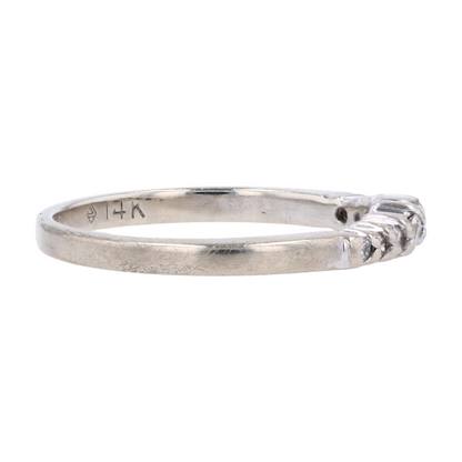 1/8 ctw 14K White Gold Diamond Band Ring