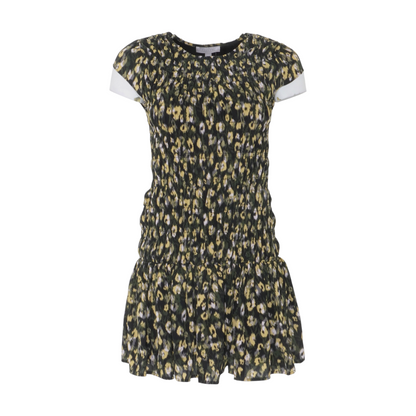 Green Abstract Mini Dress