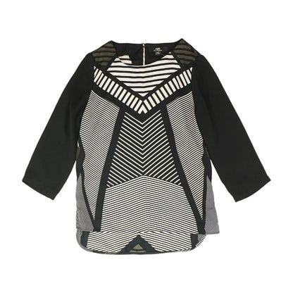 Black Striped 3/4 Sleeve Blouse