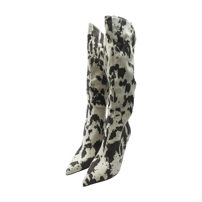 Beige Knee-High Boots