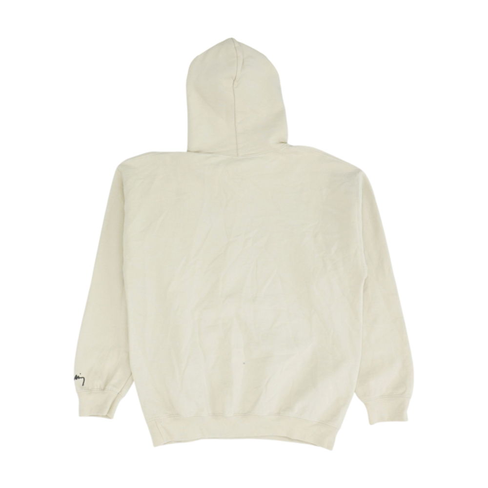 Beige Solid Hoodie Pullover