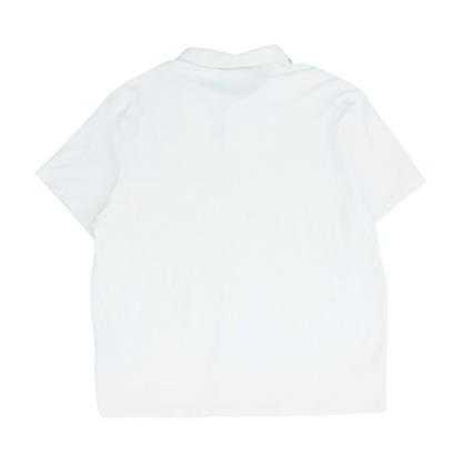 White Solid Short Sleeve Polo