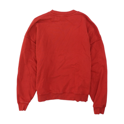 Red Solid Sweatshirt Pullover