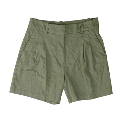 Green Solid Chino Shorts