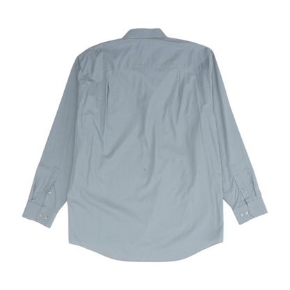Gray Solid Long Sleeve Button Down