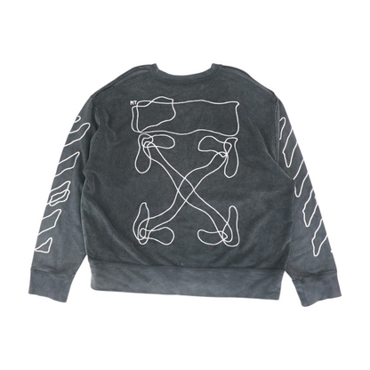 Black Abstract Arrows Sweatshirt Pullover