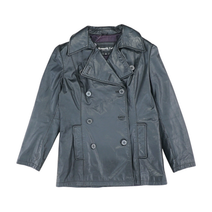 Black Solid Leather Jacket