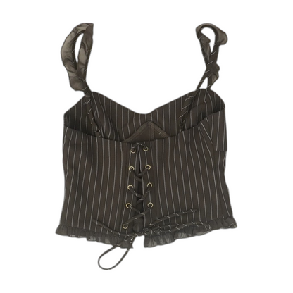 Brown Striped Blouse