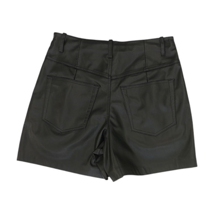 Black Solid Chino Shorts