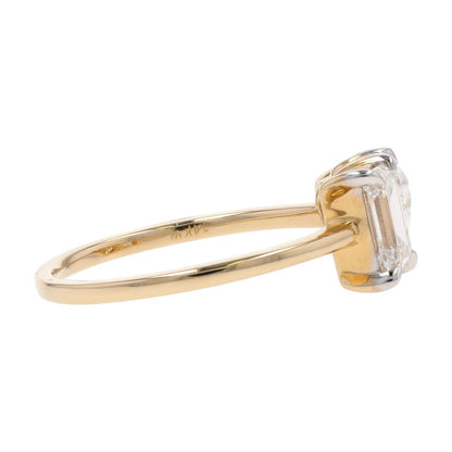 2 Ct 14K Gold Heart And Emerald Cut Lab Grown Diamond Cocktail Ring