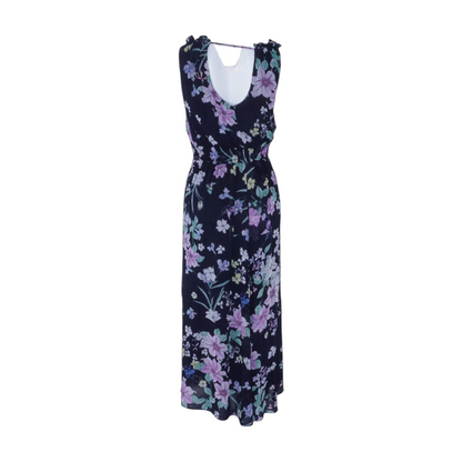 Purple Floral Midi Dress