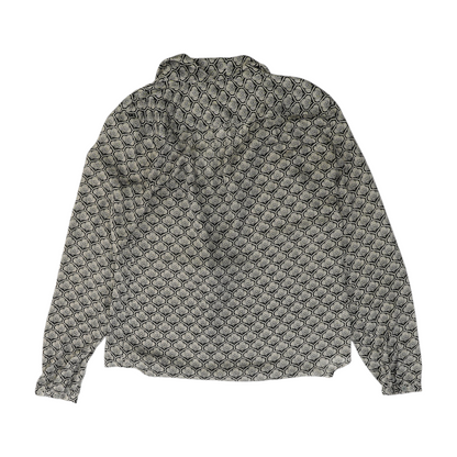 Gray Print Blouse