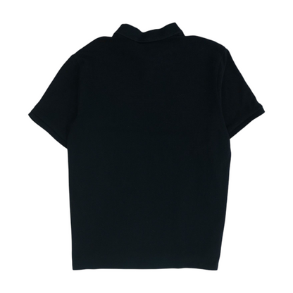 Black Solid Short Sleeve Polo