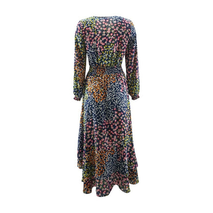 Blue Floral Midi Dress