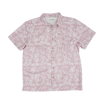 Pink Tropical Outdoor Button Down