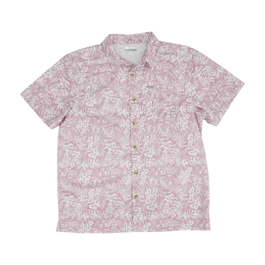 Pink Tropical Outdoor Button Down