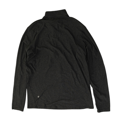Gray Solid 1/4 Zip Pullover