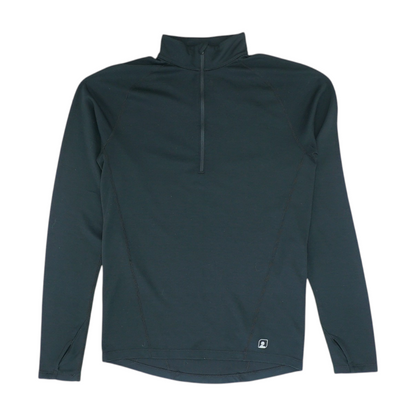 Black Solid 1/4 Zip Pullover
