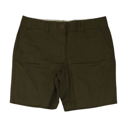 Green Solid Chino Shorts