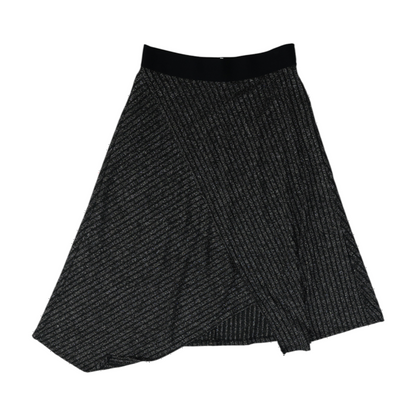 Black Striped Midi Skirt