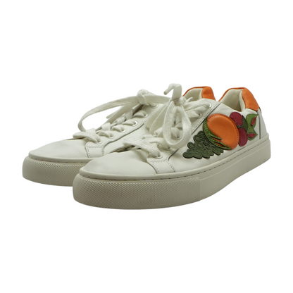 White Low-Top Athletic Shoes